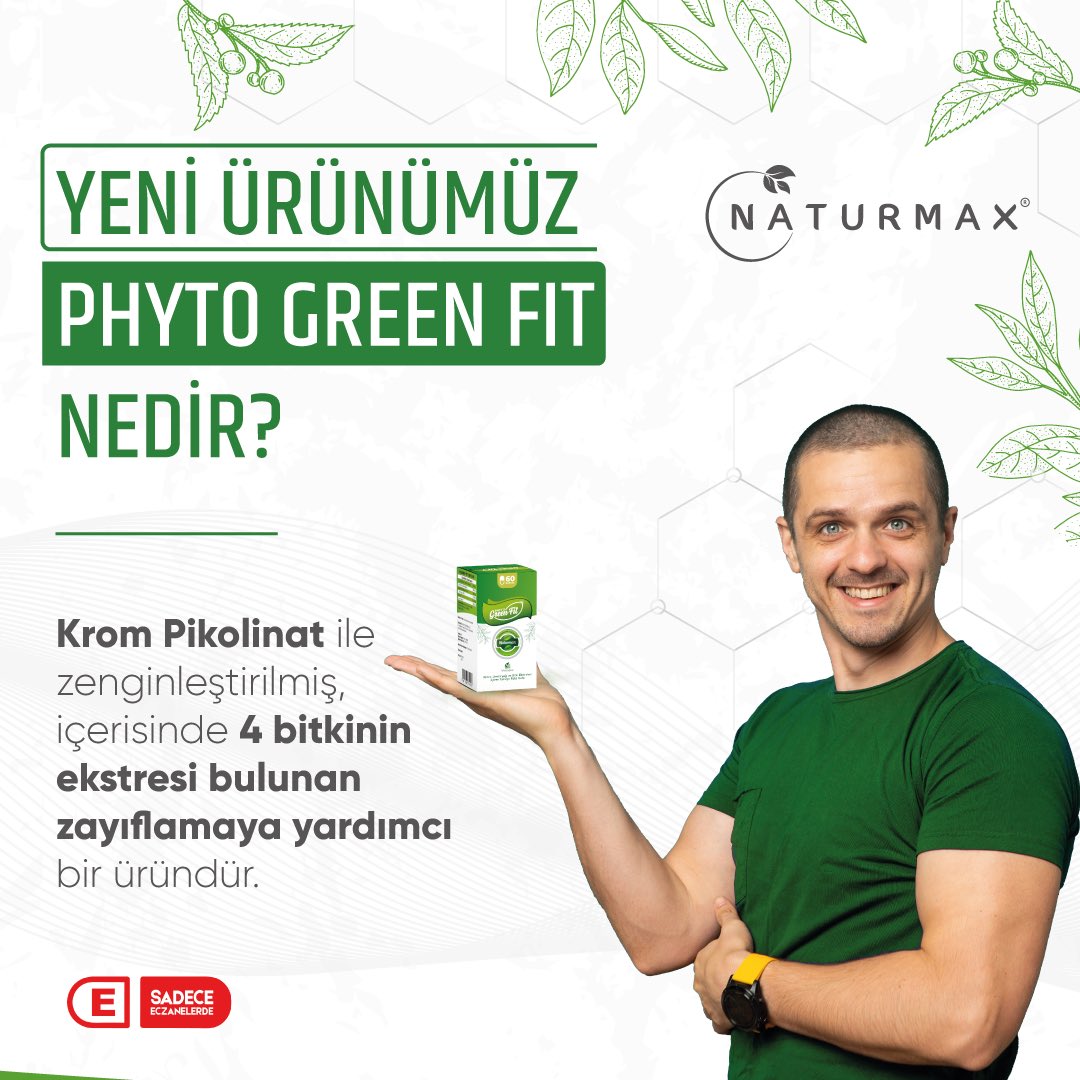 NaturmaxTurkiye's tweet photo. Yeni Ürünümüz Phyto Green Fit Çıktı! 🥳
Peki Phyto Green Fit Nedir?
Krom Pikolinat ile zenginleştirilmiş, içerisinde 4 bitkinin ekstresi bulunan zayıflamaya yardımcı bir üründür. 🏋🏻♀️
.
.
.
#naturmax @naturmaxturkiye #zayıflama #doğal #natural #greenfit #sağlık https://t.co/m6DVuw1PzT