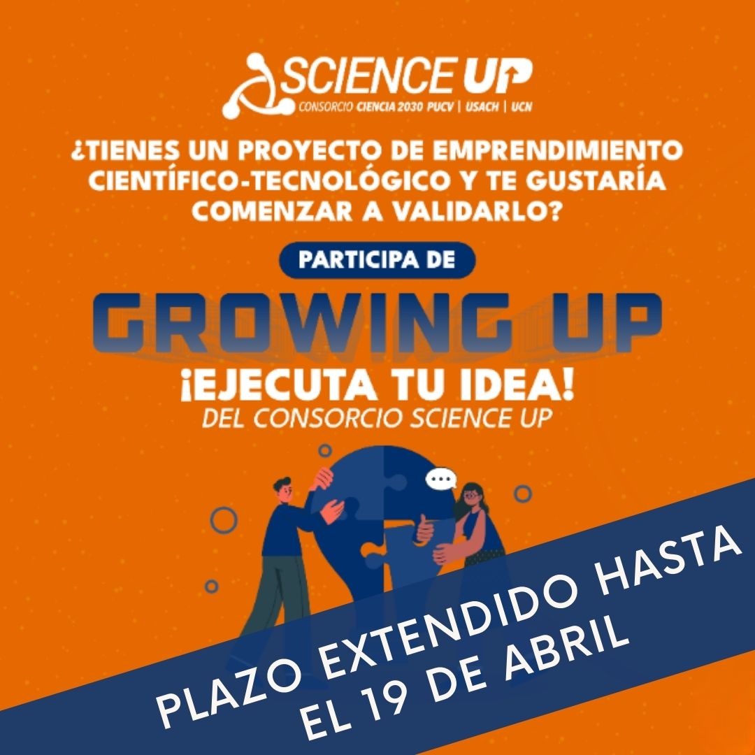 Scienceup_cl's tweet photo. ¡Ampliamos el plazo! 👨🔬👩🔬 Ahora puedes postular hasta el 19 de abril a "Ejecuta tu Idea", la segunda etapa del programa Growing Up de #ScienceUp
Podrás recibir hasta $1.000.000 de financiamiento para tu proyecto de base científica-tecnológica.
Bases: https://t.co/RS29KdgDJg https://t.co/I8SlVetqcz
