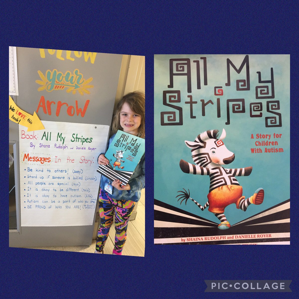 MrsONeill8's tweet image. We L❤️VE the book, “All My Stripes.”📚🦓🥰Aside from sharing INFORMATIVE messages about autism, 💙this book also INSPIRED ✨ us to WRITE thank you notes 📝 to Ms. B for her continued support in our classroom! 🏫 #readingformeaning 💭 #wearewriters 🖊@DiamondTrail 🐉