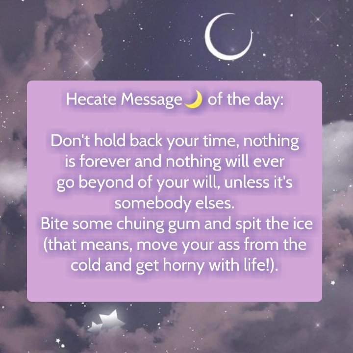 hecatecunt's tweet photo. #Message of today 5th of April.
#hacate #misshecate #channeledmessage #tarot #reading
For more content u can visit my
IG: /misshecateoracles https://t.co/LbpYt84gB6