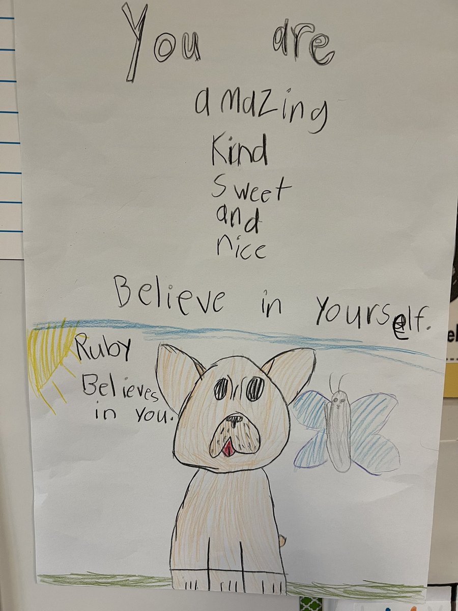 AngelaFlavinpky's tweet photo. Third-grade Ss create positive affirmation posters to push them through state testing. They are champions in my mind. ❤️❤️❤️#growthmindset #LoveTeaching #icandoit https://t.co/0IhMmfHrDm