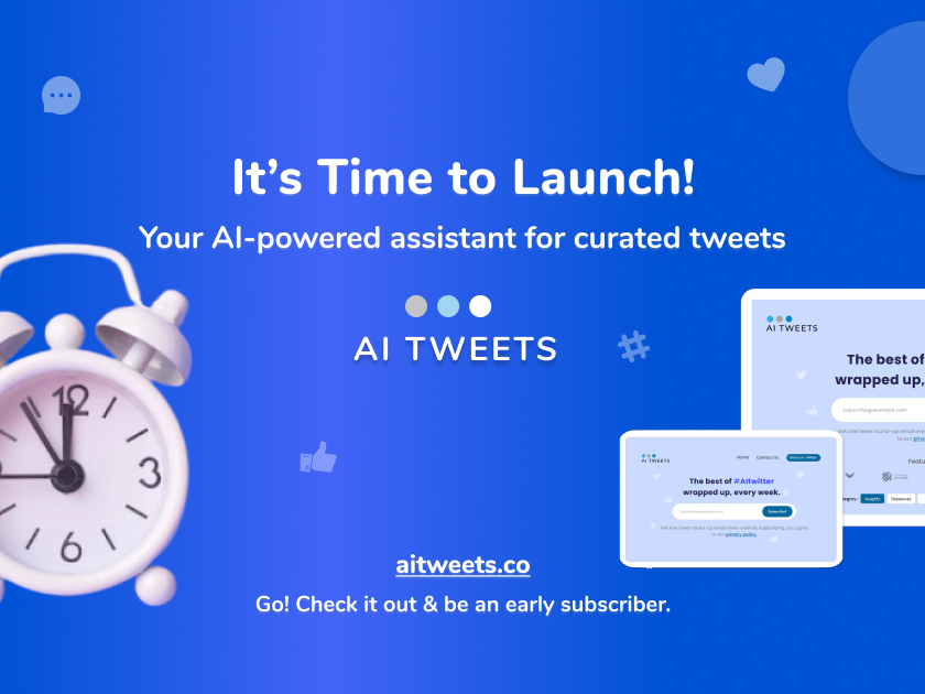 AITweetsco's tweet photo. Do you want to be a member of the #AI club but don't have time to search for the latest innovations?

We've just launched our product #AITweets to keep you informed about all that's happening in the AI world.

Check it out at https://t.co/WQIBZWQeac https://t.co/fJOxFYW2U0