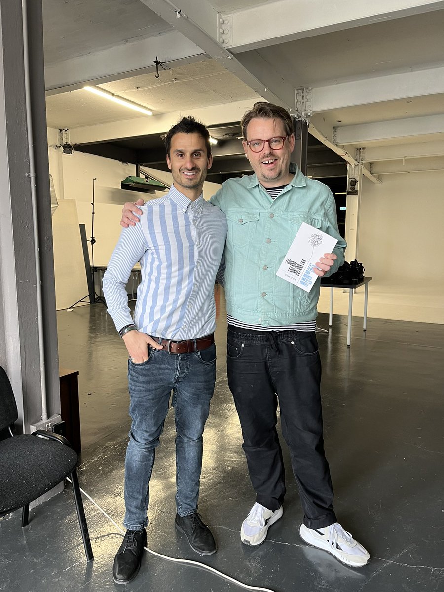 Great to have Raman Sehgal <a href="/ramanelli/">Raman Sehgal</a> in the studio for a shoot today. Thanks for being up for all of my mad ideas and also thank you so much for the signed copy of ‘The Floundering Founder’ really thoughtful of you Raman 🙏
