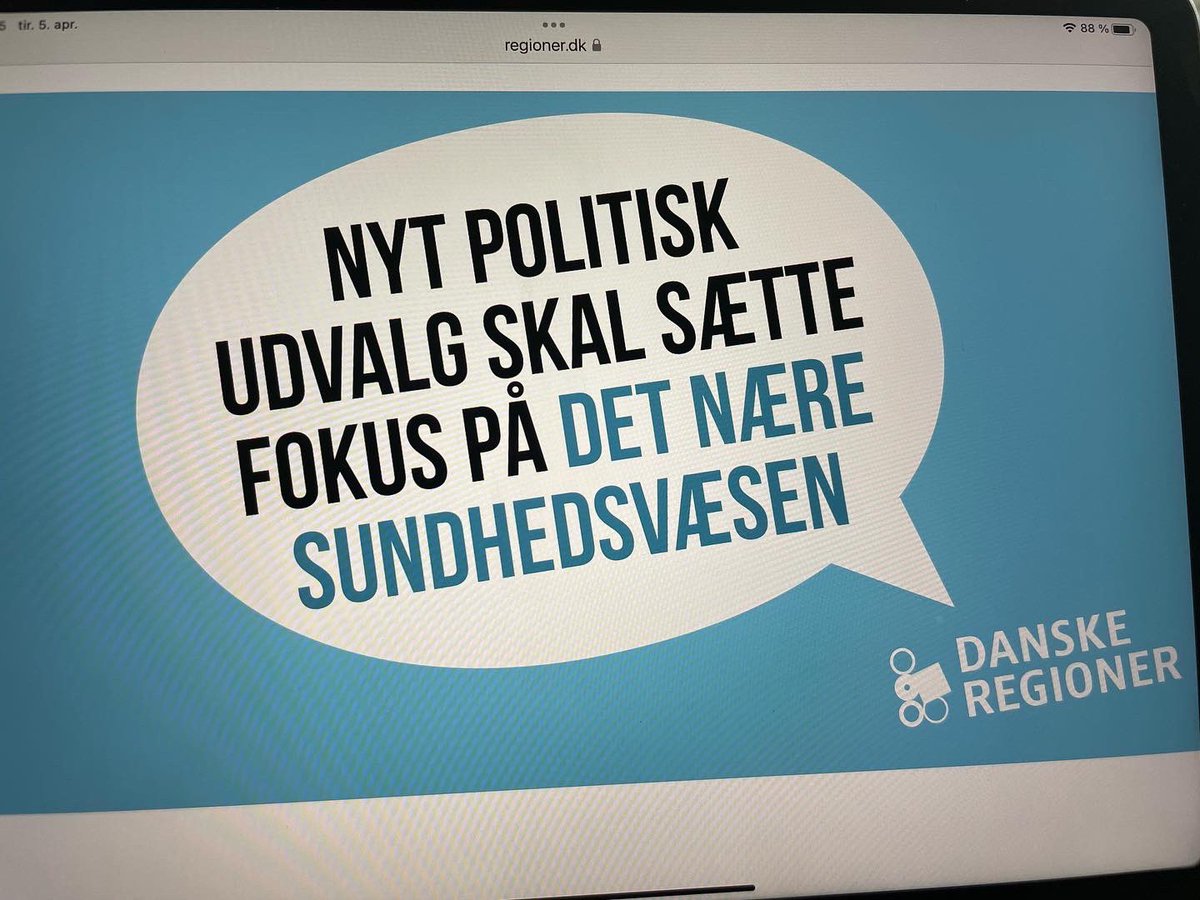 Glæder mig til at sidde med i dette udvalg. I @regionerne er vi klar til at tage ansvar for et sammenhængende sundhedsvæsen #sundpol