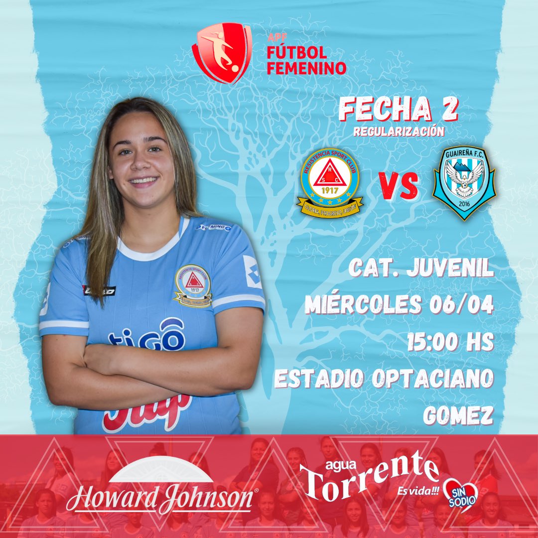 resiscfem's tweet photo. •Próxima cita•🔺⚽️

🗓Fecha 2 (Regularización) - 06/04 
✅Categoría Juvenil 
⏰15:00HS
Resistencia SC 🆚 Guaireña FC
📍Estadio Optaciano Gómez

#vamosresi #vamosceleste #lacelestemipasion https://t.co/mPYoC6EeHA