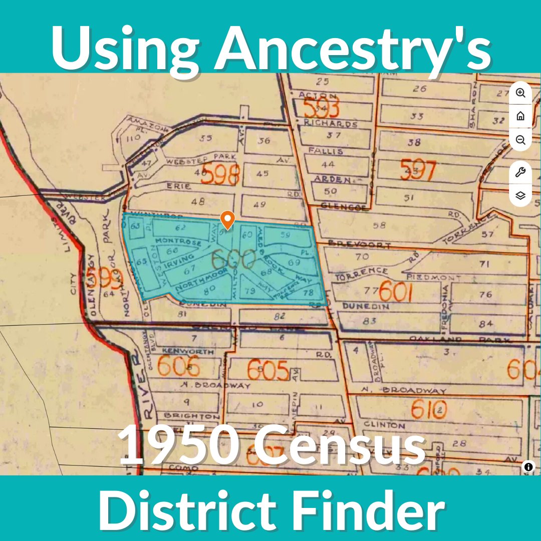 AmyJohnsonCrow's tweet photo. Narrow down the images you need in the #1950census by using Ancestry's Census District Finder. Here's how: https://t.co/EgS6EBiVjh #genealogy #familyhistory https://t.co/s6KrPR7TYT