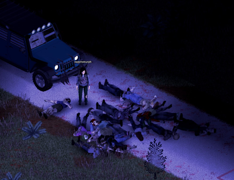 sweetsmurph's tweet photo. don’t get my last PZ post twisted, I create destruction wherever I go. #projectzomboid https://t.co/06mj2rdGjA