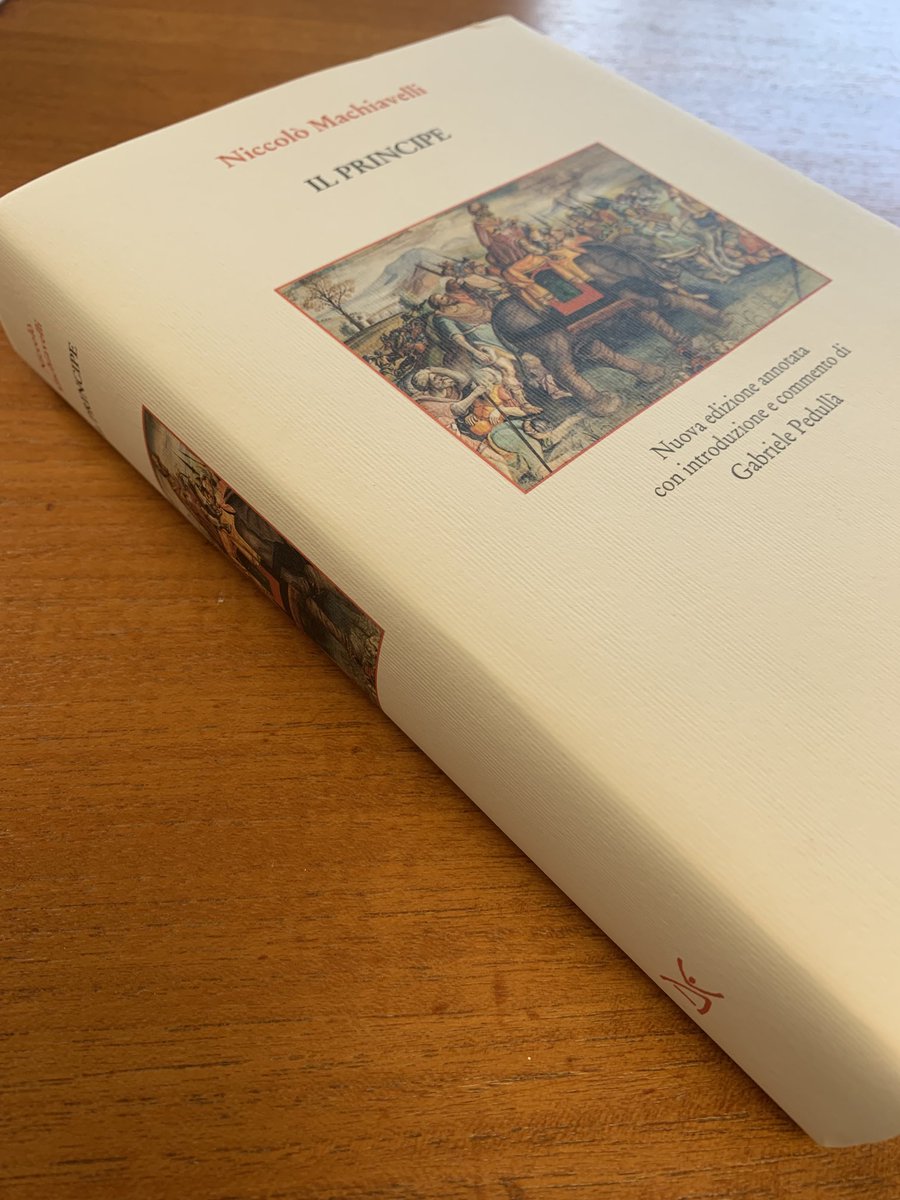 whywinter's tweet photo. Fresh off the press: Gabriele Pedullà’s masterful and gorgeous new edition of The Prince, weighing in at 460pp. and destined to become the scholarly reference edition when it comes out later this month or next. #Machiavelli https://t.co/AjKIiL5a4k