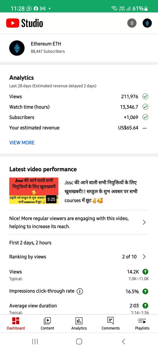 ExamsFighters's tweet photo. #दोस्तो_ज्यादा_से_ज्यादा_retweet_करे 🙏

@YouTubeIndia our YouTube channel @ExamsFighters has hacked by ethereum ETH...  Plz review it &amp; revert our account As soon as possible...🙏
@kunalpratap86 @ShahiPratap @jharkhandiyuva @WeAreRanchi @dprakashbjp @dasraghubar https://t.co/7fYSijzpDp