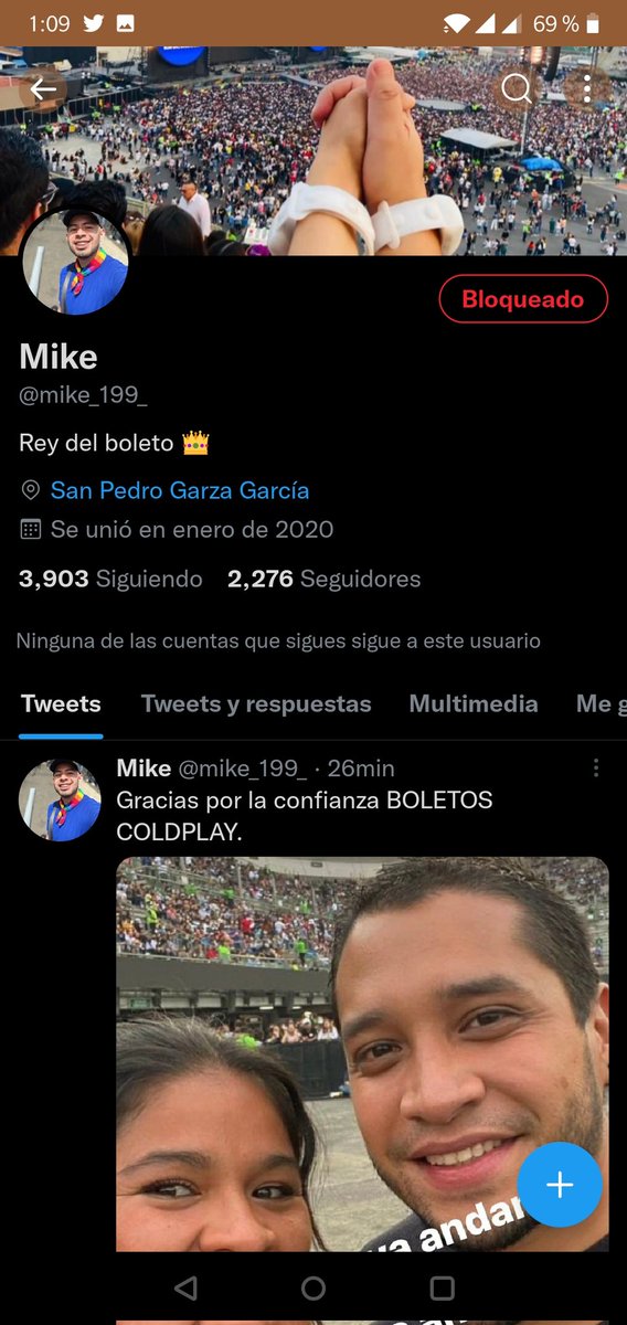boletosMX_'s tweet photo. 🚨CUIDADO CON ESTE ESTAFADOR, ESTA INTENTANDO VENDER BOLETOS DIGITALES PARA COLDPLAY Y NO ENTREGA NADA. YA ACTUALIZÓ SU IMAGEN Y CAMBIO SU UBICACIÓN 🚨 https://t.co/deMaq65tw8 https://t.co/qd4zcgtgDW
