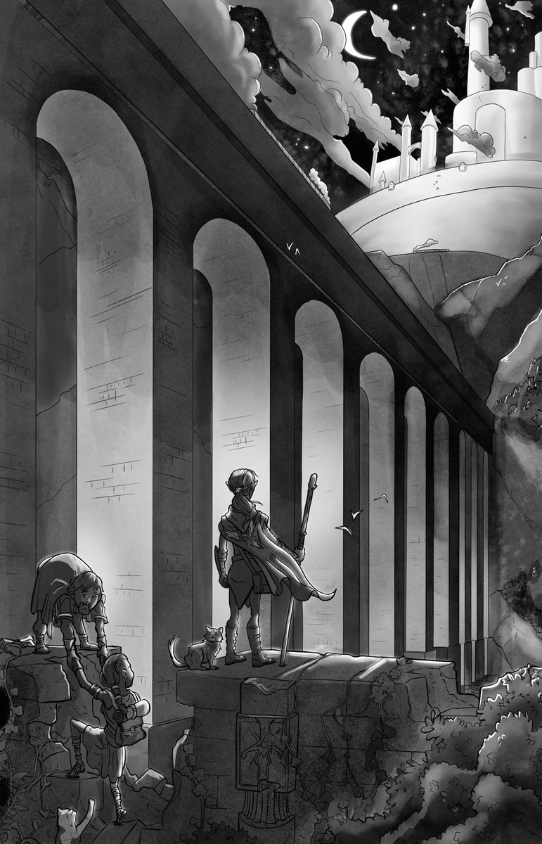 michaelhowearts's tweet photo. Here's an older one that I never shared. It's an illustration I made as an entry for a magazine. I didn't get in, but that's ok! It had me push some themes that I wanted to.  :)   
#fantasy #fantasytheme #exploring #art #drawing #illustration #DigitalArtist https://t.co/7Q3TaZt9hN