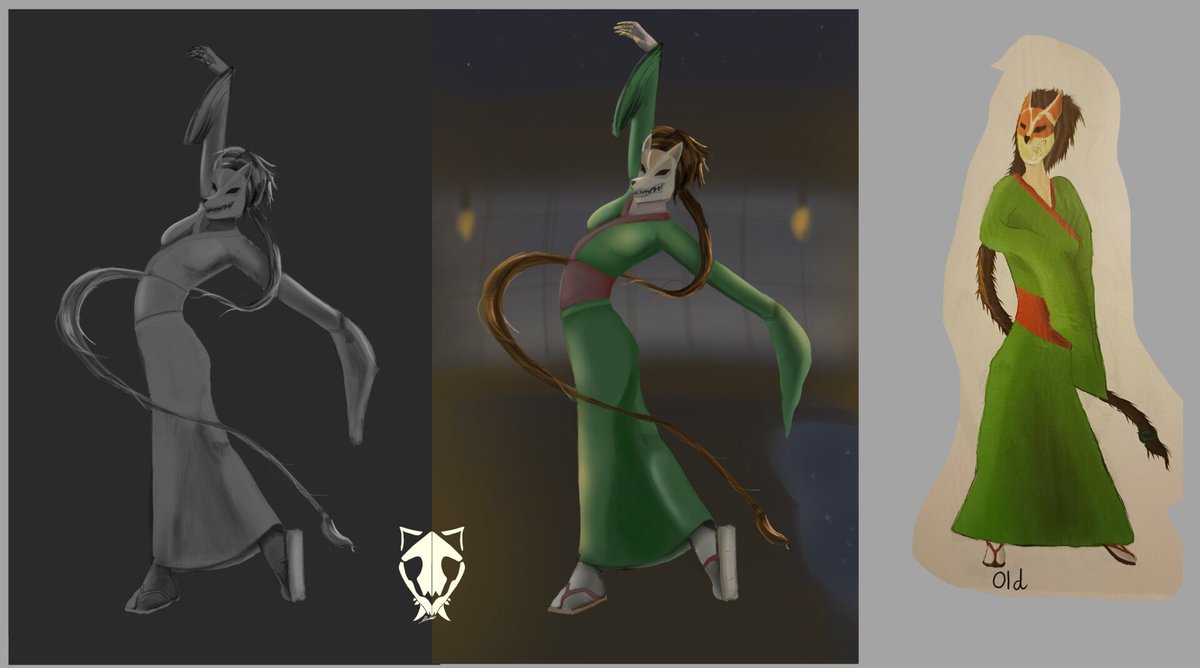 Koradelsol's tweet photo. If you constantly think your art is bad like me. Redraw an old piece. Helps show how much you've improved since then. #artistsontwitter #redraw #oldartwork #characterdesign #illustration #conceptart https://t.co/RJwkF5O8FO