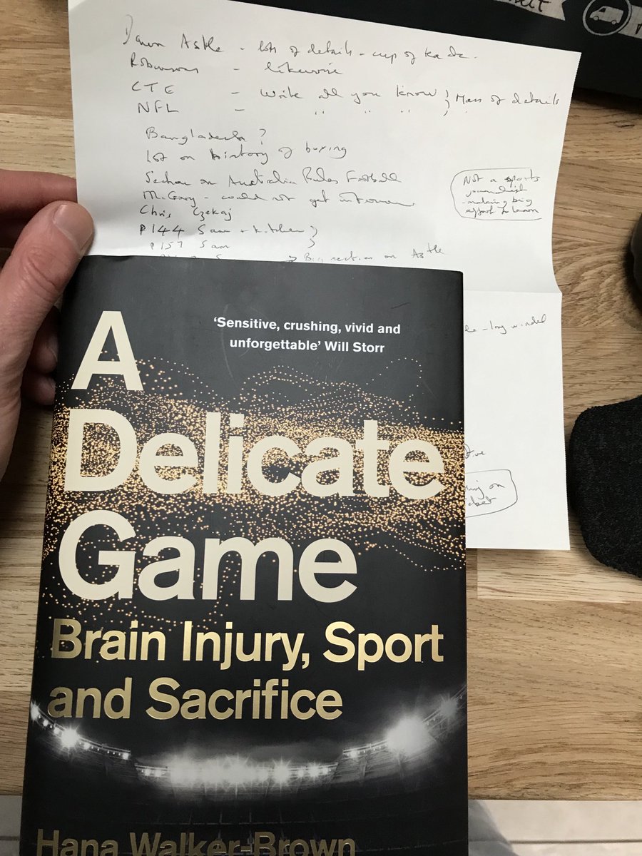 My amazing (immuno compromised) 78 year old dad just completed reading his 68th book since the start of lockdown. This one is ⁦@HWalker_Brown’s excellent⁩ ‘A Delicate Game’. Dad even made detailed notes to assist me with the book I’m writing on the same subject. Bless him.