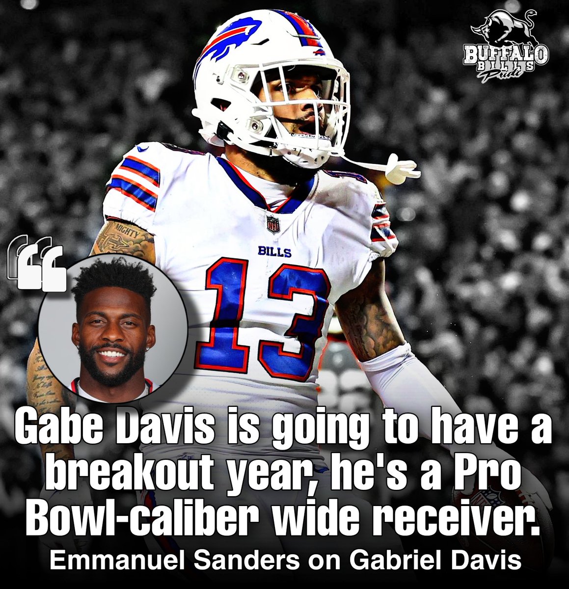 FredKilmartin80's tweet photo. Emmanuel Sanders believes in Gabriel Davis. 💯

#BuffaloBills #OneBuffalo #Billsmafia #EmmanuelSanders https://t.co/eZ7ESBOrup