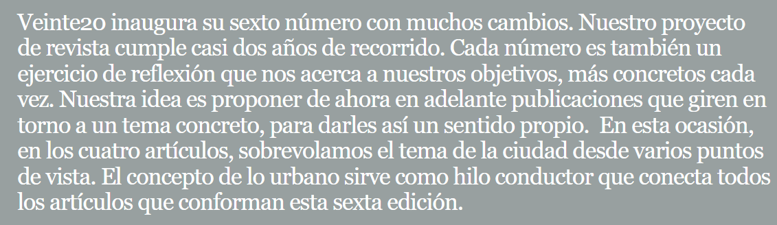 Veinte20__'s tweet photo. En primer lugar, estrenamos editorial: https://t.co/YXy7OwcnGh