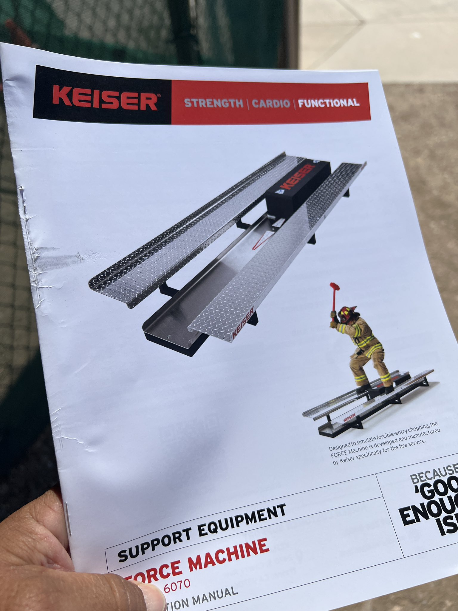 Keiser force machine clearance