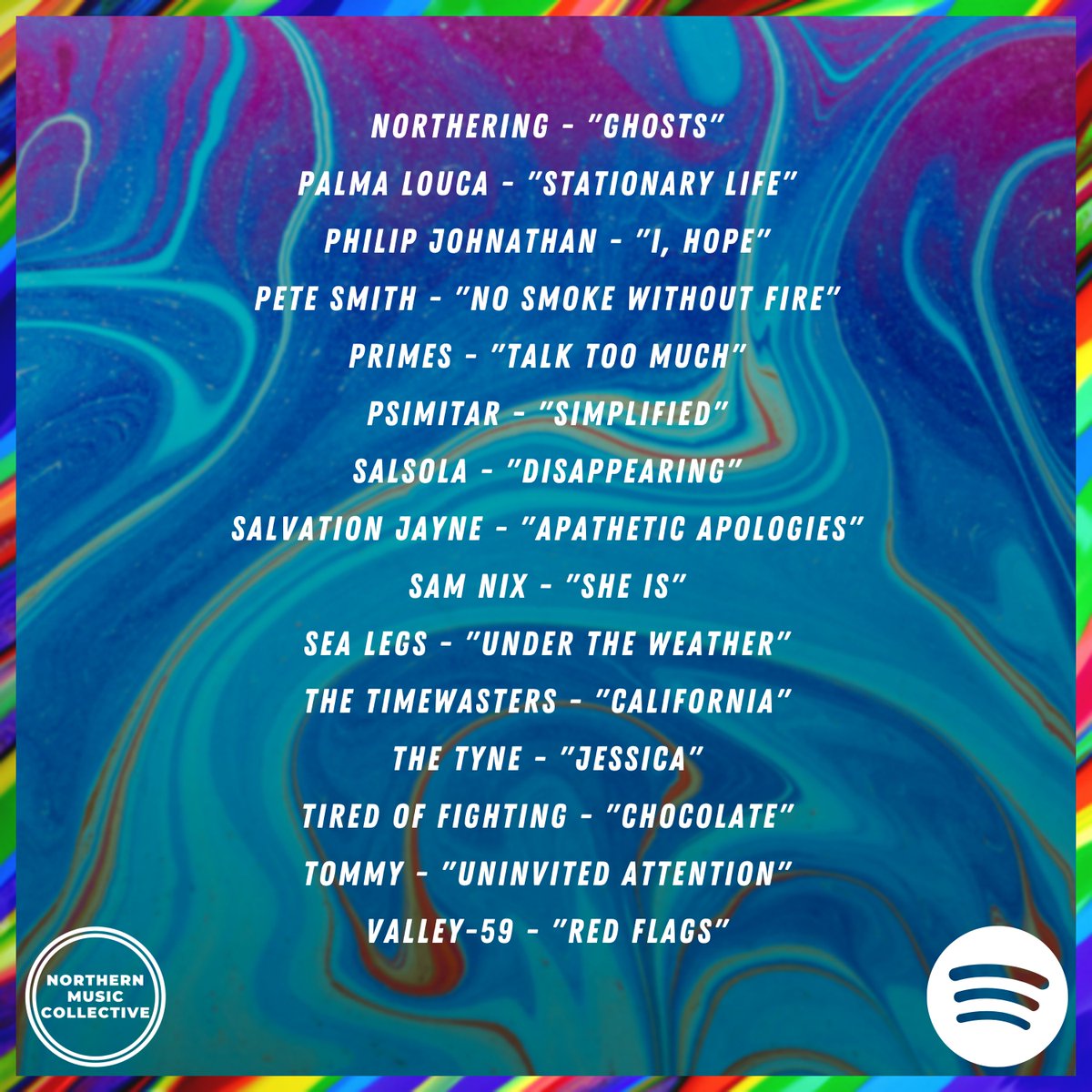 NMC_Collective's tweet photo. We've put together 30 must-hear songs for you to enjoy throughout April! 🤩

Listen &amp; Follow: https://t.co/3BmMM1NLGO 🎶

Featured Artists:  @FionaLiquid @GazzaPrice1   @tommycobley @JennyLascelles @han_robinson97 @nchapmanmusic @PSiMiTARmusic @samnix + many more! 🎧 https://t.co/2aPkXtYVdY