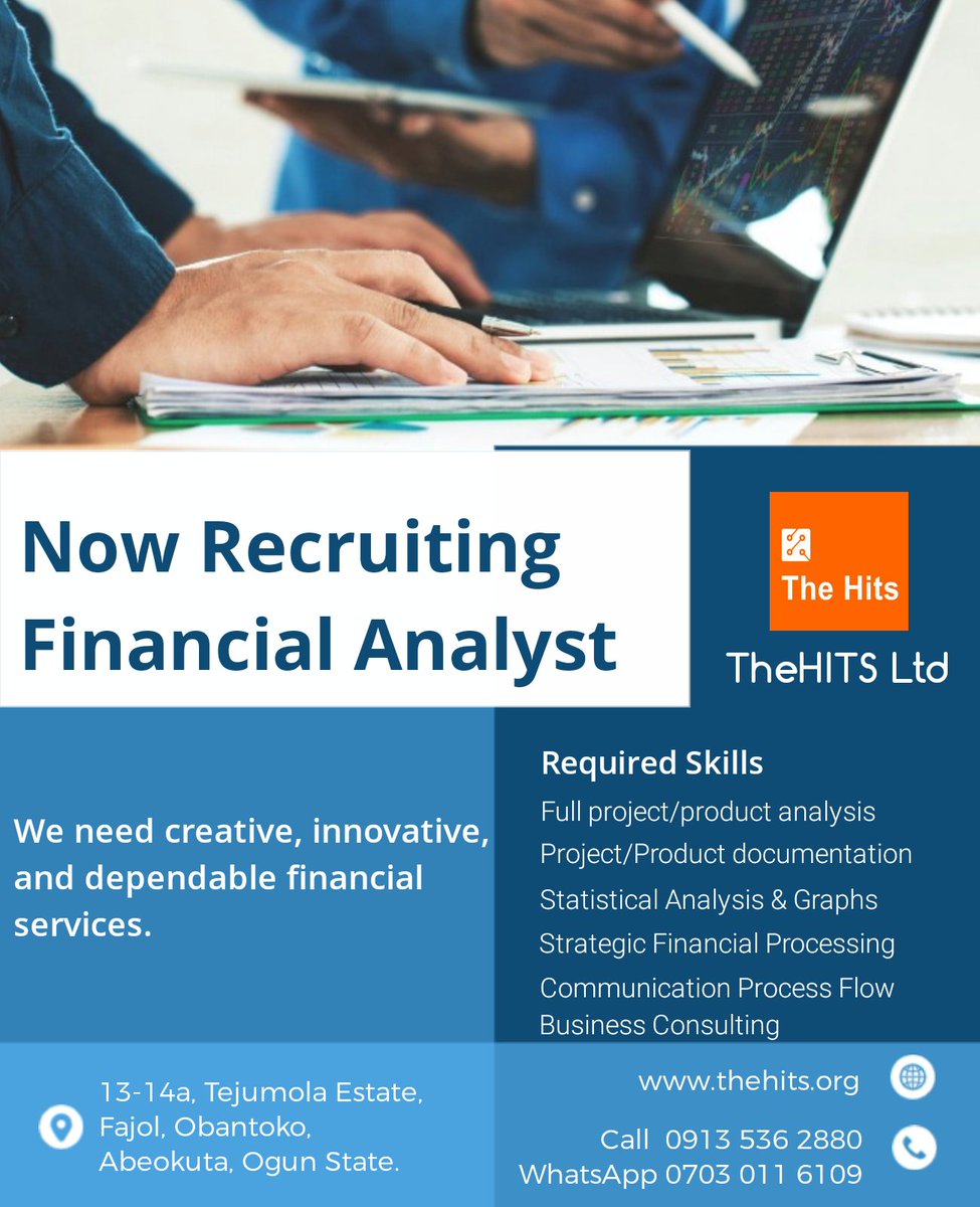 Apply now. #jobs #job #abeokuta #hiring  #HIRINGNOW