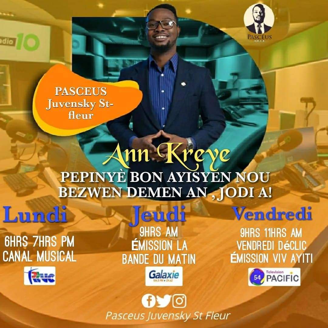 pasceus's tweet photo. #BCP | Bureau de Communication de Pascéus
 #CanalMusical @Breg @Pascéus

*"ESKEL FASIL JODIA POU YON MOUN VIN BANDI AN AYITI"*

@rtvc | Lundi 04 Avril 2022
#LideAvanLidèVCH2022
#NouSePrezan2032

https://t.co/7F1SuTbv9H https://t.co/0uW8OiICHM