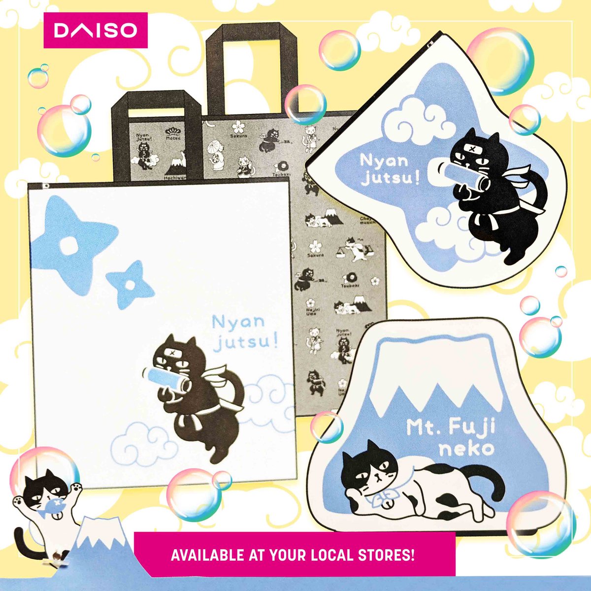 daiso_usa's tweet photo. 🧺Ninja Cat for your Laundry! Available in limited supplies at all Daiso local stores.
Laundry Net Tote Type Mt. Fuji Cat 4979909965672
Laundry Net Die Cut Mt. Fuji 4979909965665
@daiso_usa
#daiso #daisousa #ninja #ninjacat #cat #laundry #laundrynet #laundrybag #cute #kawaii https://t.co/lTq1XPka2E