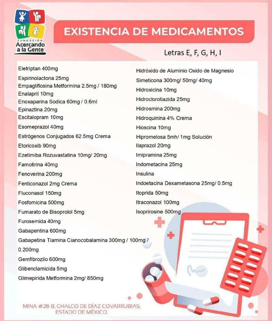 Fund_Acercando's tweet photo. Esta semana contamos con el siguiente 𝗠𝗘𝗗𝗜𝗖𝗔𝗠𝗘𝗡𝗧𝗢 𝗚𝗥𝗔𝗧𝗨𝗜𝗧𝗢 💊👇🏻
Mayores informes al 55 59 73 39 38 o acude a nuestras oficinas ubicadas en calle Francisco Javier Mina #28 B, #Chalco, Centro. https://t.co/pp2aujtNAe