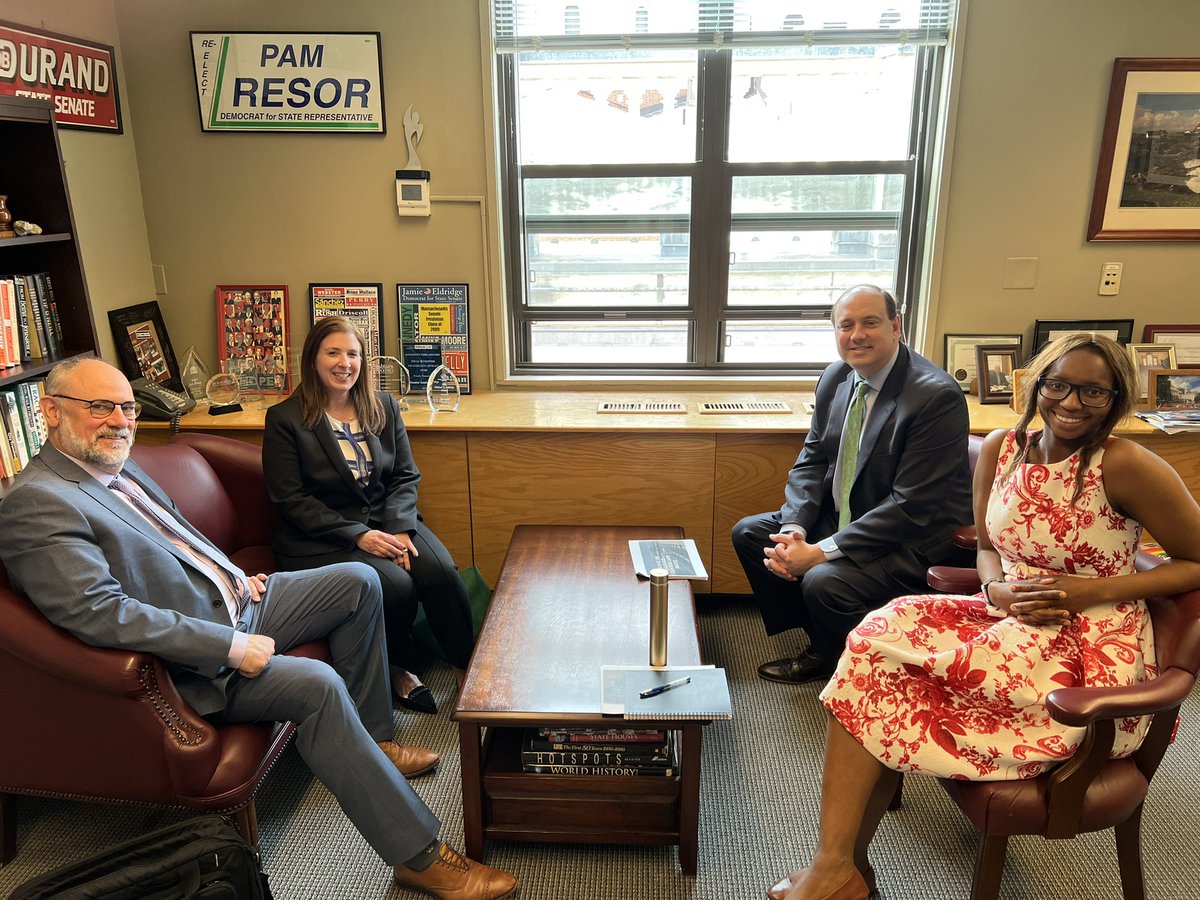 JamieEldridgeMA's tweet photo. Great to meet new Executive Director of @MassCEC Jen Daloisio today, alongside my #Environmental Policy Adviser Immaculate Mchome, & see #MassCEC Government Affairs Director Bob FitzPatrick! Excited to learn more about MassCEC’s 5-year vision to combat #climatechange! #mapoli https://t.co/qPS5Ssx1h1