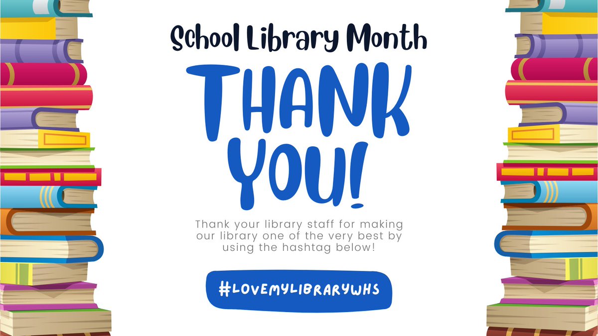 WHSFRCCDECA's tweet photo. ... or send virtual thanks by using #LOVEMYLIBRARYWHS 💙 https://t.co/QBFK17P5rt