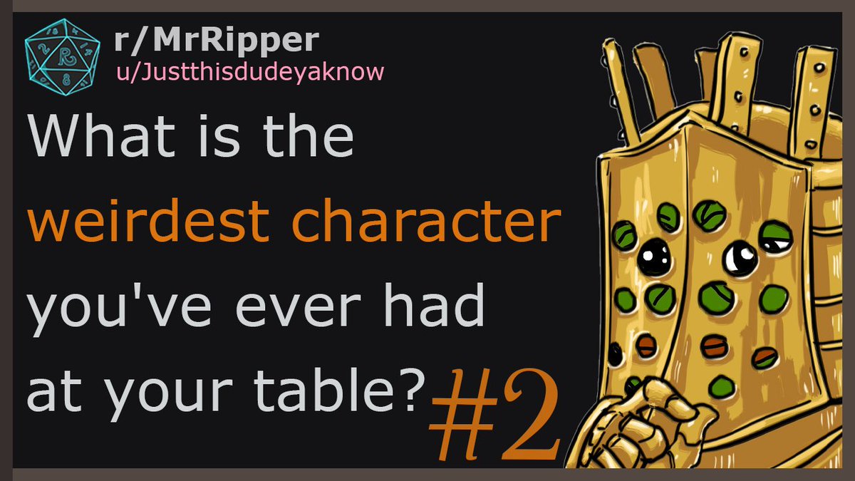 MrRipperYT1's tweet photo. What is the weirdest character you've ever had at your table? #2

https://t.co/UuhAGnZjBT

@BrianVaughnVA

#dungeonsanddragons #DnD #dnd5estories https://t.co/BkvsXjJye8