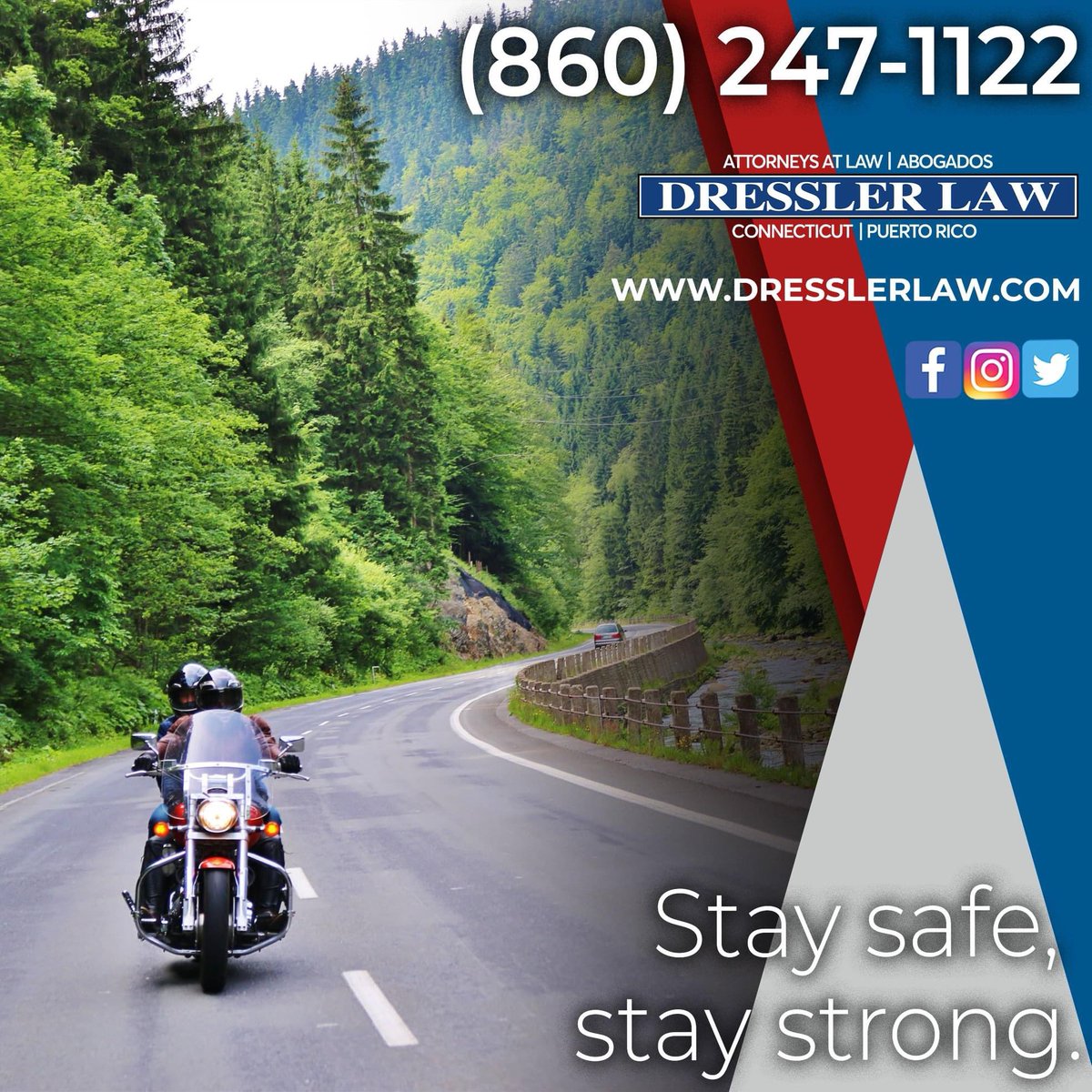 When driving alongside a motorcycle be considerate and aware of what the motorcyclist is doing. Maintain a safe following distance and make sure to always check your blind spots.