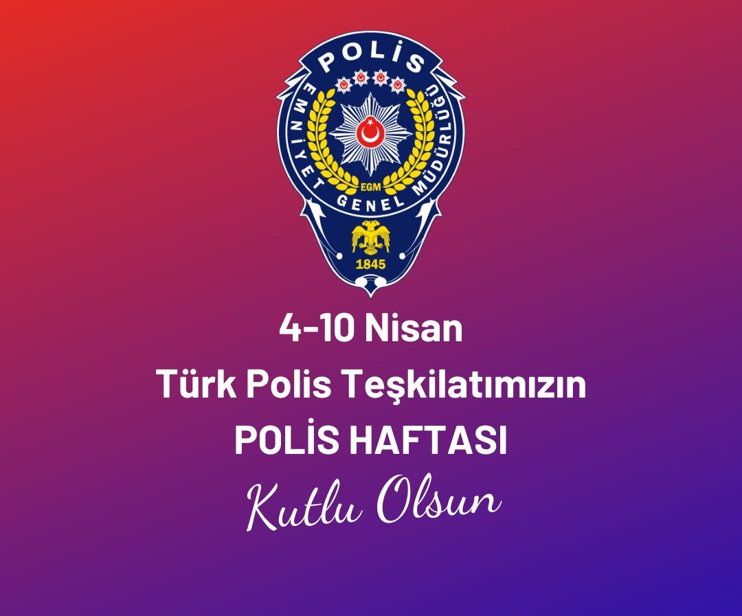 AkhisarHem's tweet photo. 4-10 Nisan #PolisHaftası vesilesiyle Türk Polis Teşkilatı'mızın kuruluşunun 177. yıl dönümünü kutluyor, vatanı için canını feda eden kahraman şehit polislerimizi rahmet ve minnetle yad ediyoruz. https://t.co/TzIuF993D8