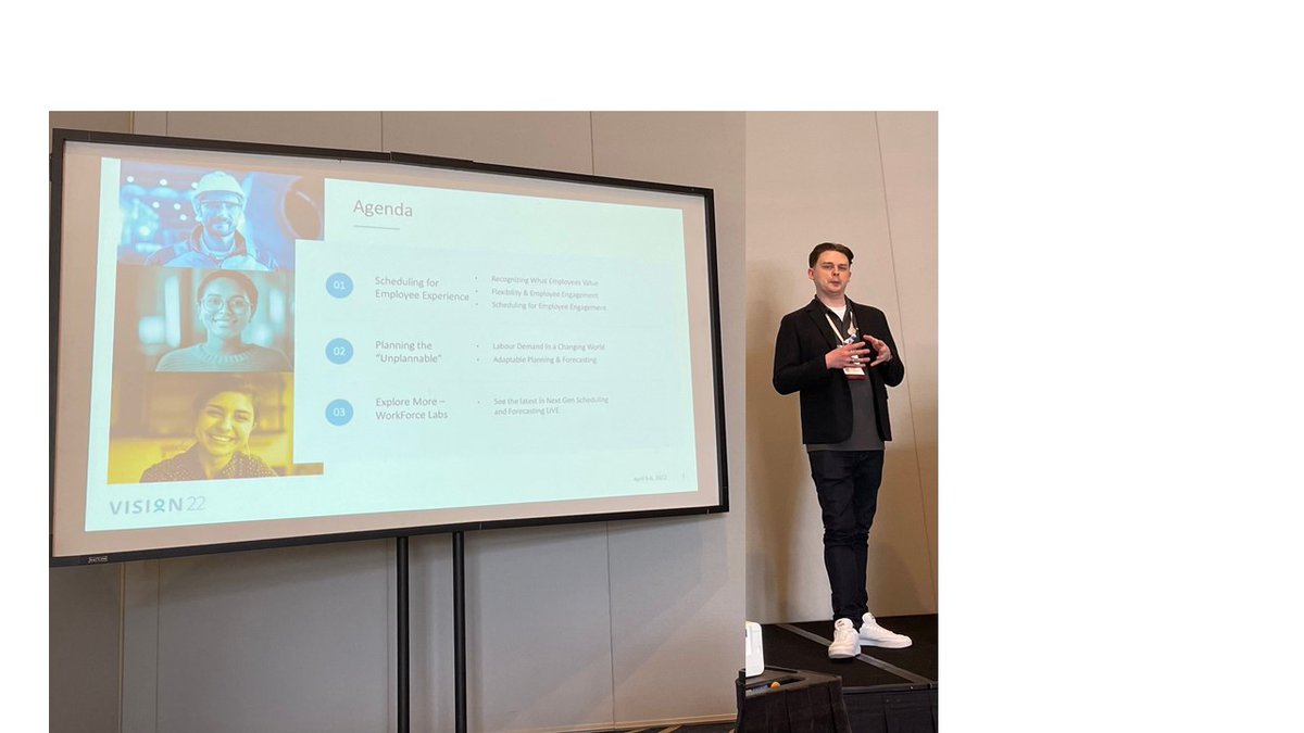 APPSRUNTHEWORLD's tweet photo. James Love, Director of Product Operations, WorkForce Software, is next on Labor Scheduling and Forecasting, following its 2016 acquisition of WorkPlace and subsequent expansion with loads of new developers in UK and elsewhere. #WFSVision22 https://t.co/dEhtTY7tik