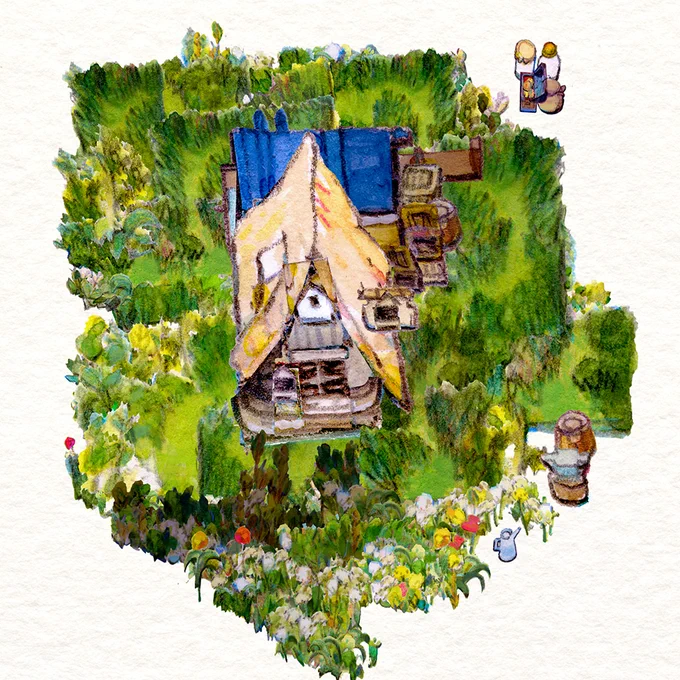 Would you play an RPG that looked like this?
Sketching with the shelter kit mixed with a few others kits: 