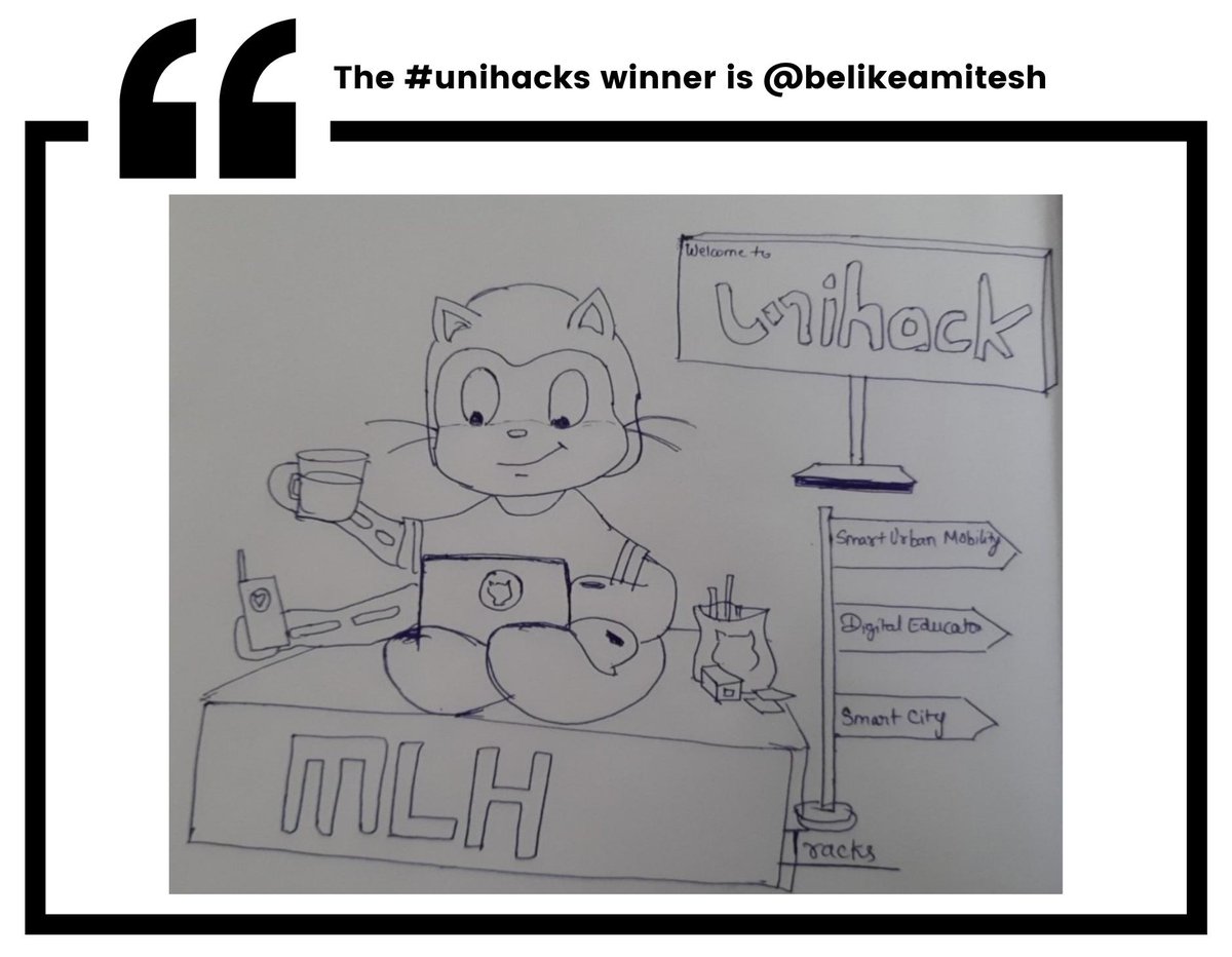 GitHubEducation's tweet image. 🖌️🎨 @GitHubEducation #MyOctocat winners for today 🎉 

☕ @belikeamitesh
🛏️ @17sushmita
🛑 @ashit_o7
👑 @aaarkid

#unihacks #Hackcoming #KHE2021 #jacobshack