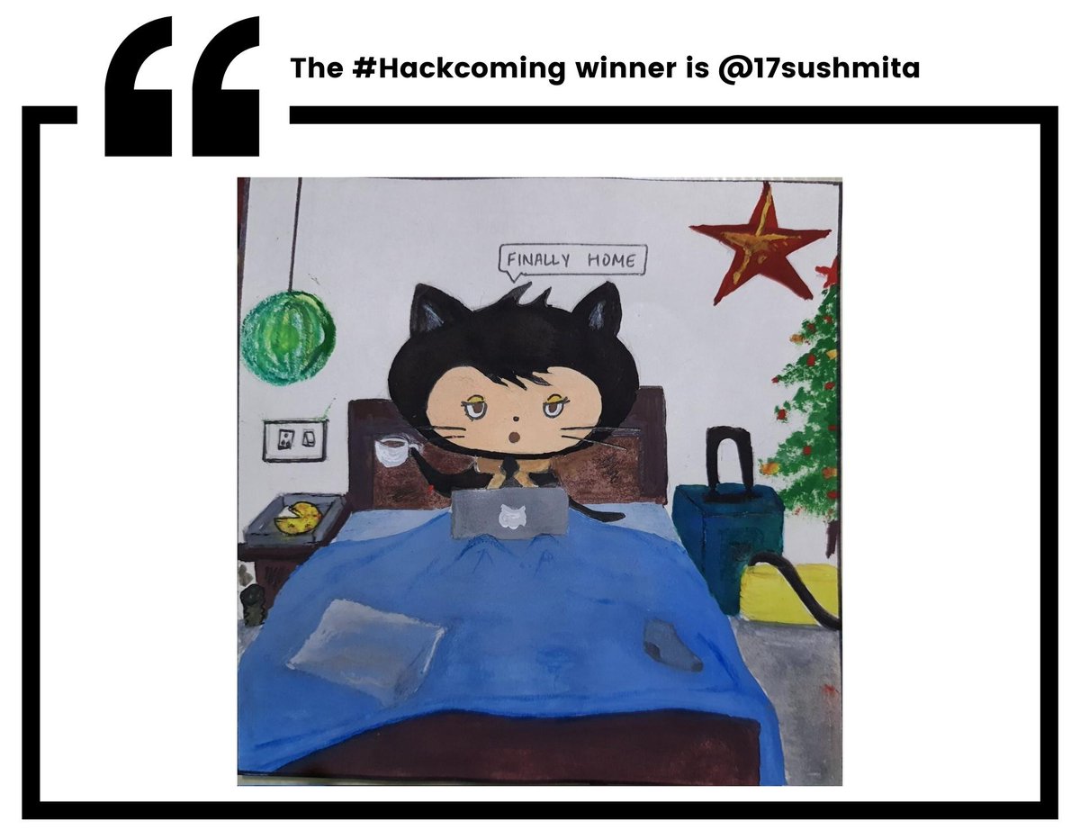 GitHubEducation's tweet image. 🖌️🎨 @GitHubEducation #MyOctocat winners for today 🎉 

☕ @belikeamitesh
🛏️ @17sushmita
🛑 @ashit_o7
👑 @aaarkid

#unihacks #Hackcoming #KHE2021 #jacobshack