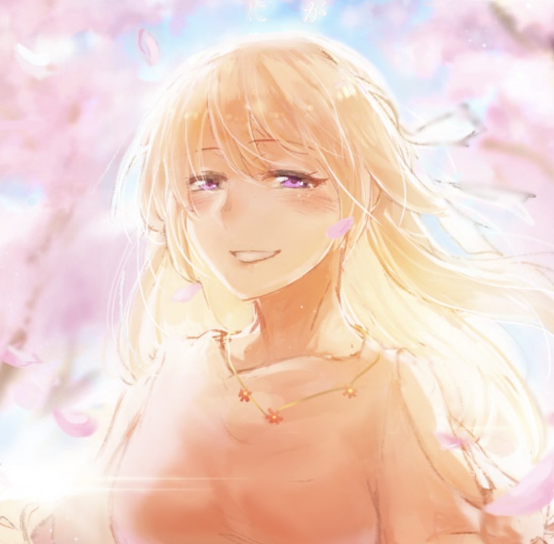 白鷺千聖 「桜と千聖さんは似合うよな〜 」|神護カジキのイラスト