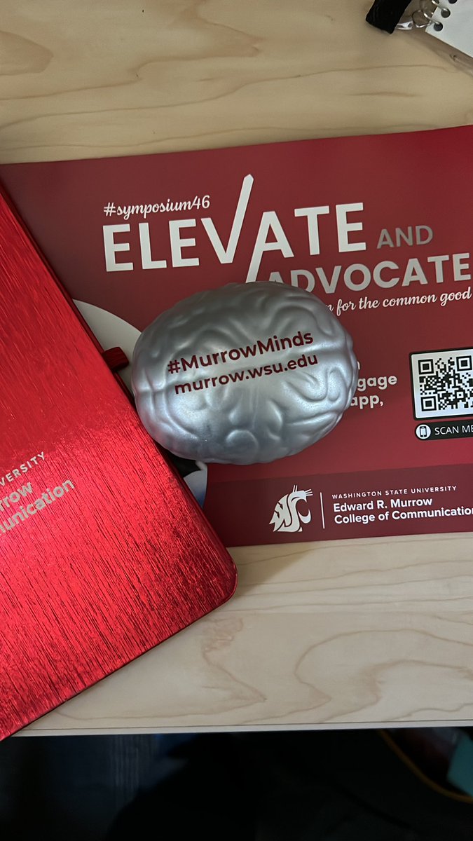 ZachMora18's tweet photo. Finished my first session of the 2022 #MurrowSymposium with @Mediabrain99 explaining Neuromarketing. Interesting how it connects with content we discussed in #Comstrat380 this semester. Also love the football-shaped stress ball/brain I got for going https://t.co/OiHHh58Y5c