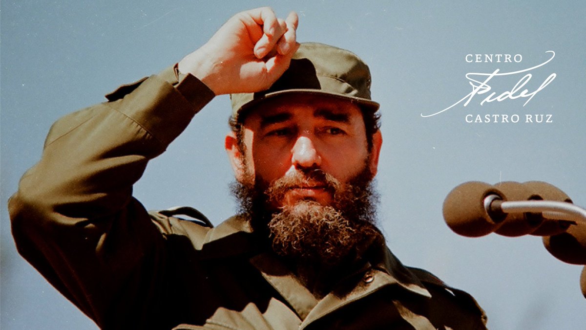 centrofidel's tweet photo. #Fidel:"Soñar con que van a intimidar a #Cuba o que van a cambiar la #Revolución es una tontería, eso no lo podrán conseguir jamás. Este es un país que puede ser exterminado físicamente, pero no puede ser doblegado (…)". #FidelVive #CubaVive #SomosContinuidad https://t.co/kfPlPfxbZX