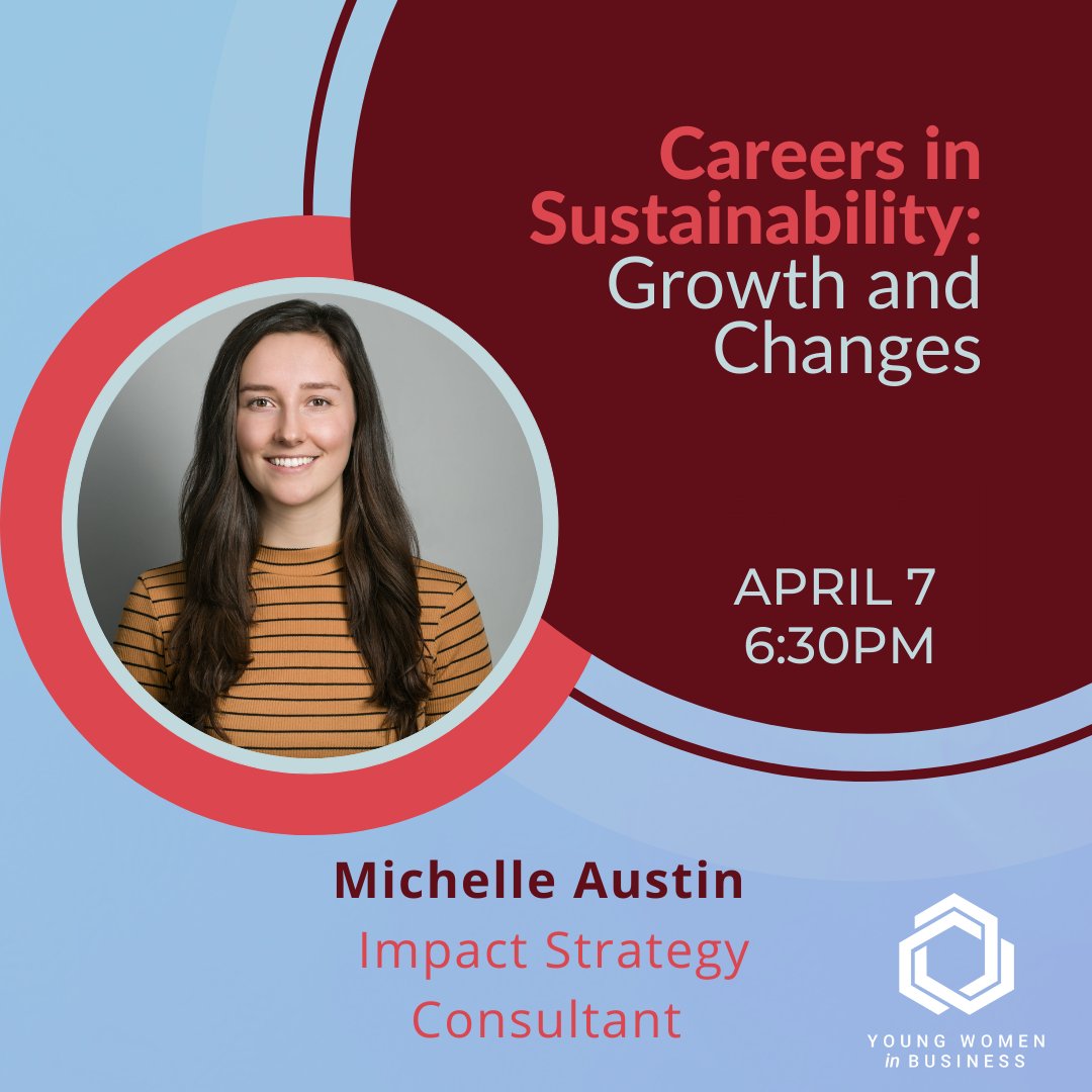 Michelle Austin joins our event "Careers in Sustainability: Growth and Changes" on April 7. 🌱 With a background in food sustainability, Michelle examines the big challenges faced by today’s society, while daring to demonstrate regenerative solutions. ✨bit.ly/3NQlyfK