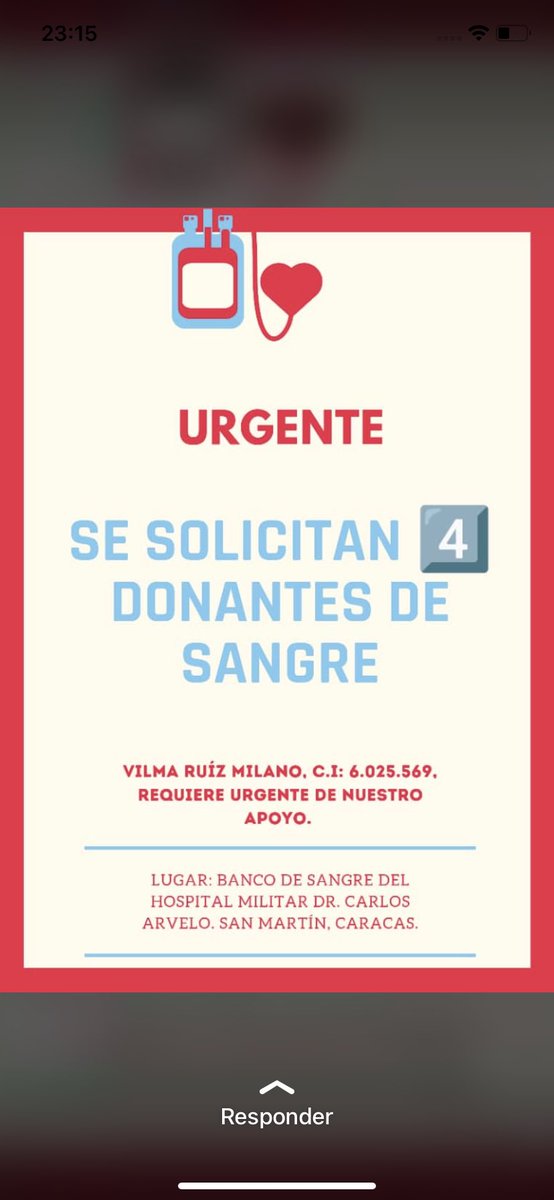 ReyMilano's tweet photo. Urgente se solicitan donantes en #caracas #serviciopublico https://t.co/GyXergJGYJ