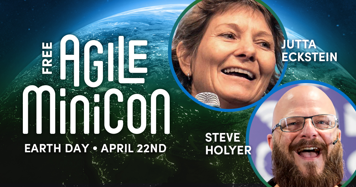 AgileAlliance's tweet image. Don’t miss @JuttaEckstein and @zurcherart at #AgileMiniCon on #EarthDay. They are presenting a joint session titled, “For the Future—#Agile Practice Must Make a Difference for the Earth and Sustainability.” Registration is FREE for all!

agilealliance.org/agile-minicon/