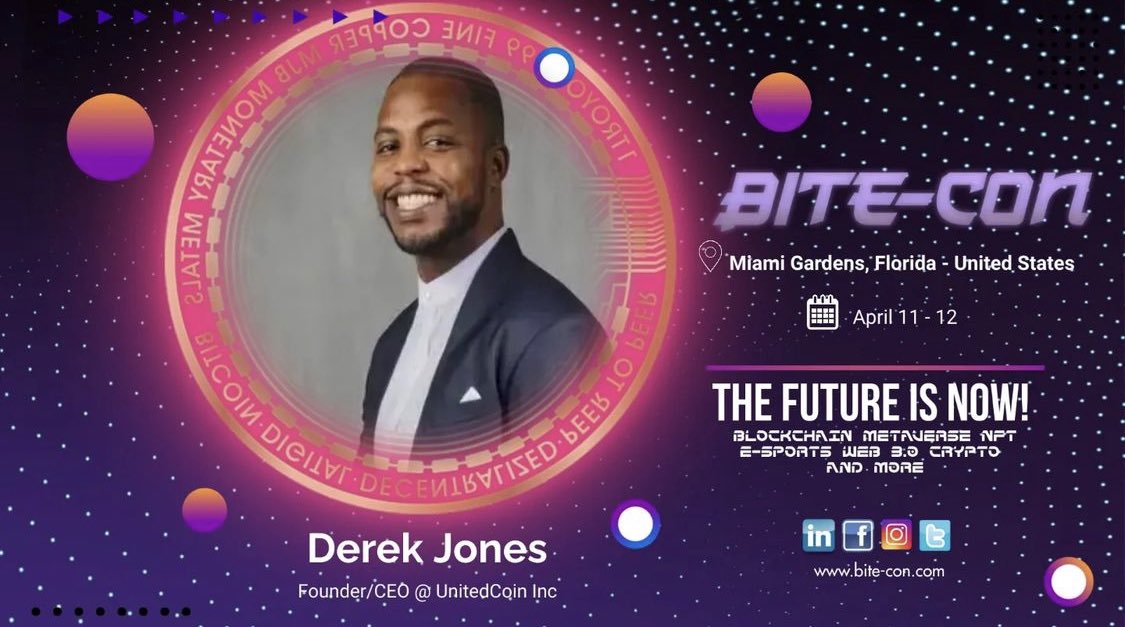 Save the date!! On April 11-12th UnitedCoin’s, Derek Jones, will be speaking once again! Let’s hear his insight on how UnitedCoin and crypto in general is being evolved into our lives.
.
.
#unitedcoin #crypto #units #speaker #blockchain #web3 #nfts #NFTs #gaming