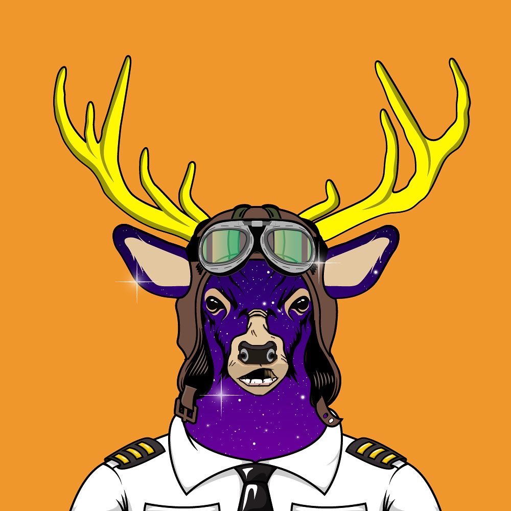 CryptoClubORG's tweet photo. “Size Matters” IRL. That’s why Buck is sporting a monster rack 2x the length of his ears…#NFTs https://t.co/xic6YWiOM6