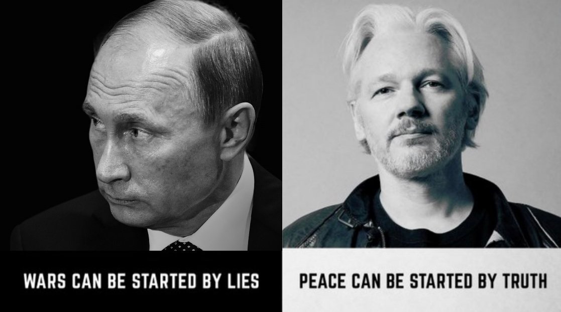 In Zeiten von #Krieg daran erinnern, dass Julian #Assange mitten in Europa (Belmarsh, London) im Gefängnis sitzt. In Isolationshaft! 

Sein "Verbrechen": Aufklärung über Kriegsverbrechen. #Bucha #Mali #Irak 

#FreeAssangeNOW #FreeAssange #PutinWarCriminal #PutinsKrieg #Putin