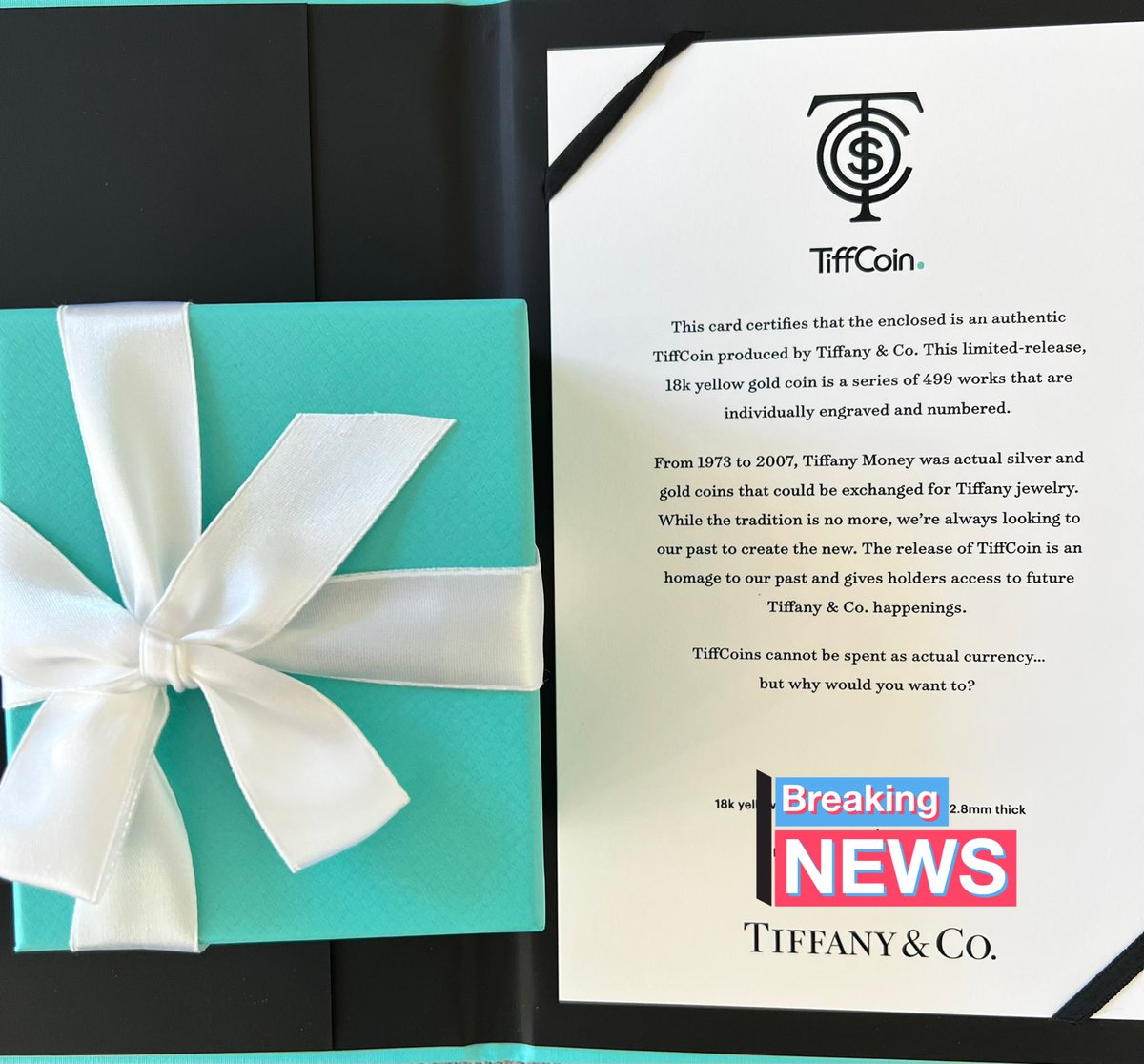 anthonyschiller's tweet photo. Oh yes! Got my @TiffanyAndCo coin! #tiffcoin #TiffCoin https://t.co/byB9cpN0qs