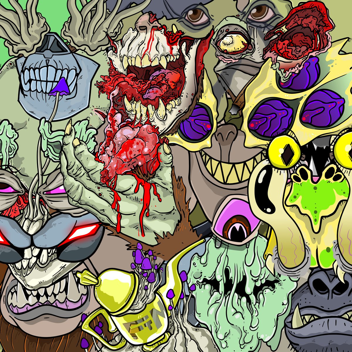 In addition to 20 1/1 Revolutionary Apes there are is a 1/1 for each artist that showcases all of their traits from the collection! <a href="/Shhplarg/">Shplarg_The_Genie</a> and <a href="/a_kodkar/">A Kodkar</a>.
@PotluckProtocol 
<a href="/TinFoilRealist_/">NFTinfoil</a> 
@PlotTwistFTM