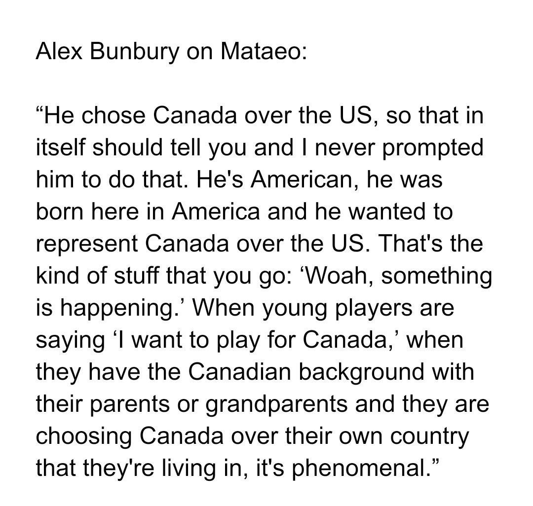 tristandamours's tweet photo. A few days ago, I spoke with @AlexanderBunbu1. Here's what he told me about his son Mataeo who has just been selected to the Canadian U20 national team.

Mataeo Bunbury is a 16-year-old right winger born in Minnesota who plays for @SportingKCII in #MLSNextPro. #CanMNT https://t.co/mvJjhJeyWu