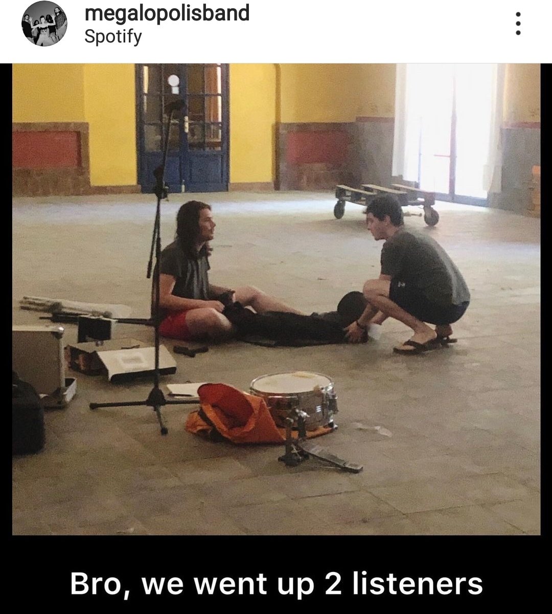 BandMegalopolis's tweet photo. This is life when you are an unknown artist #thanksspotify #thanksfornothing #weloverocknroll https://t.co/KrunKRN7v1