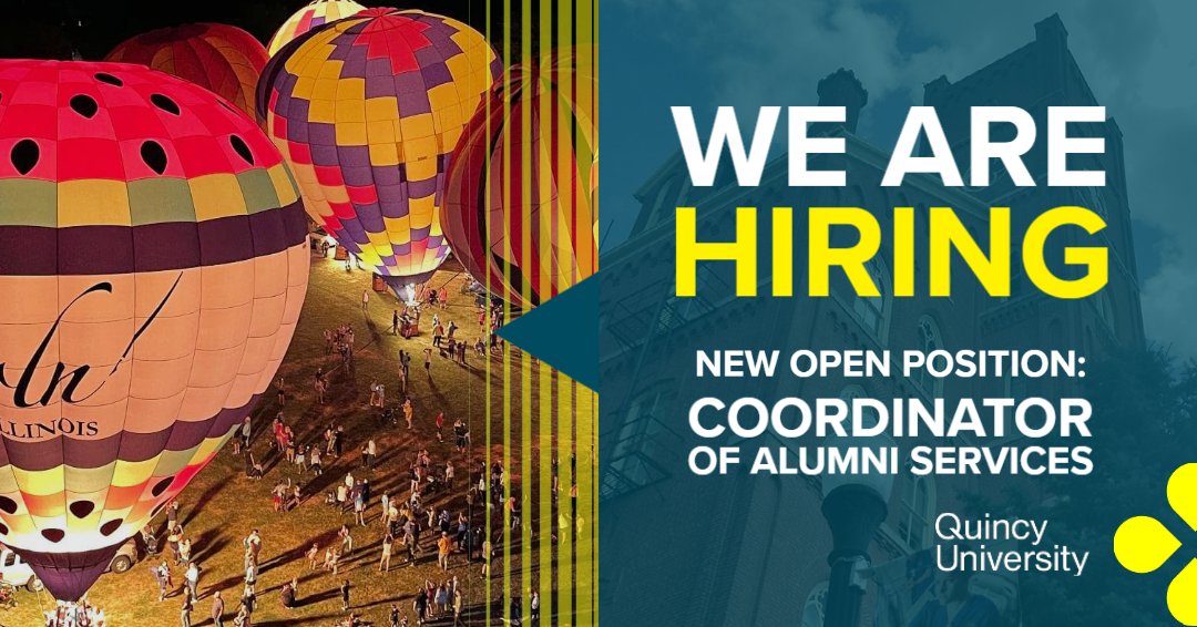 alumni_qu's tweet photo. Quincy University seeks qualified applicants for the part-time or full-time position of Coordinator of Alumni Services in the Office of University Advancement.
For more information visit:
https://t.co/gRe1Qz6Ync
#quincyuniversity #quincyualumni #qualumni #alumniservices https://t.co/mJL4u3SgpR