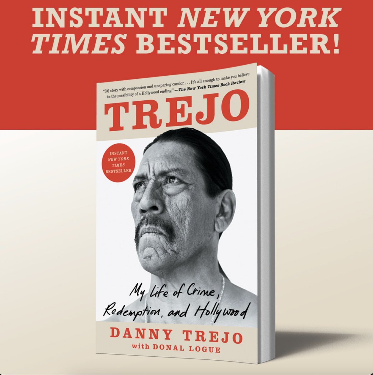 It's 'Trejo' paperback release day.* Danny's story is powerful, inspirational, funny, terrifying, & heart-warming.I know this because I sat w/him for 2 yrs while he told me stories no one (not even his children) had ever heard before. He's a treasure. *Where all books are sold