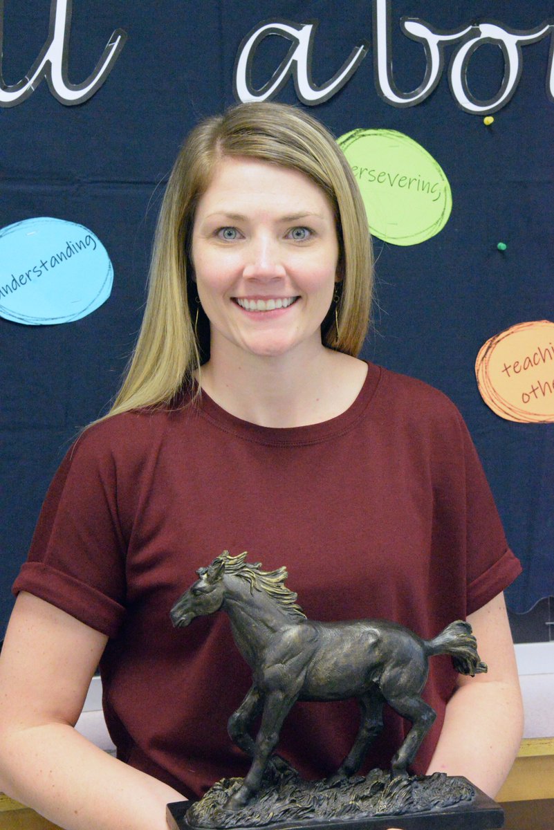 Mrs. Katie Ray, SMHS math teacher, is our April Staff Shout Out award recipient! "Her bright smile and kind heart are wonderful additions to the math dept. and the whole school," said a teacher. She was also recognized for her work in the Success Prep program. Congratulations!💙